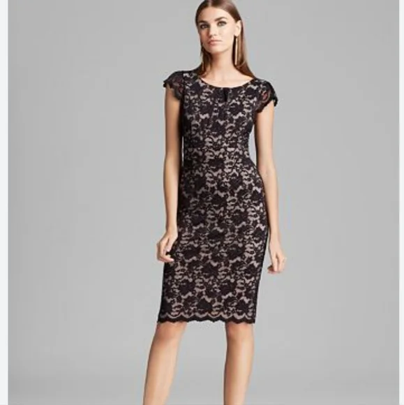 chinese dress ladies La Femme 32671 - Long Lace Sheath Dress